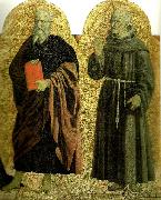 Piero della Francesca sts andrew and bernardino of siena from the polyptych of the misericordia oil painting on canvas